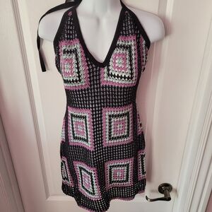 Asos Crochet Halter Mini CoverUp